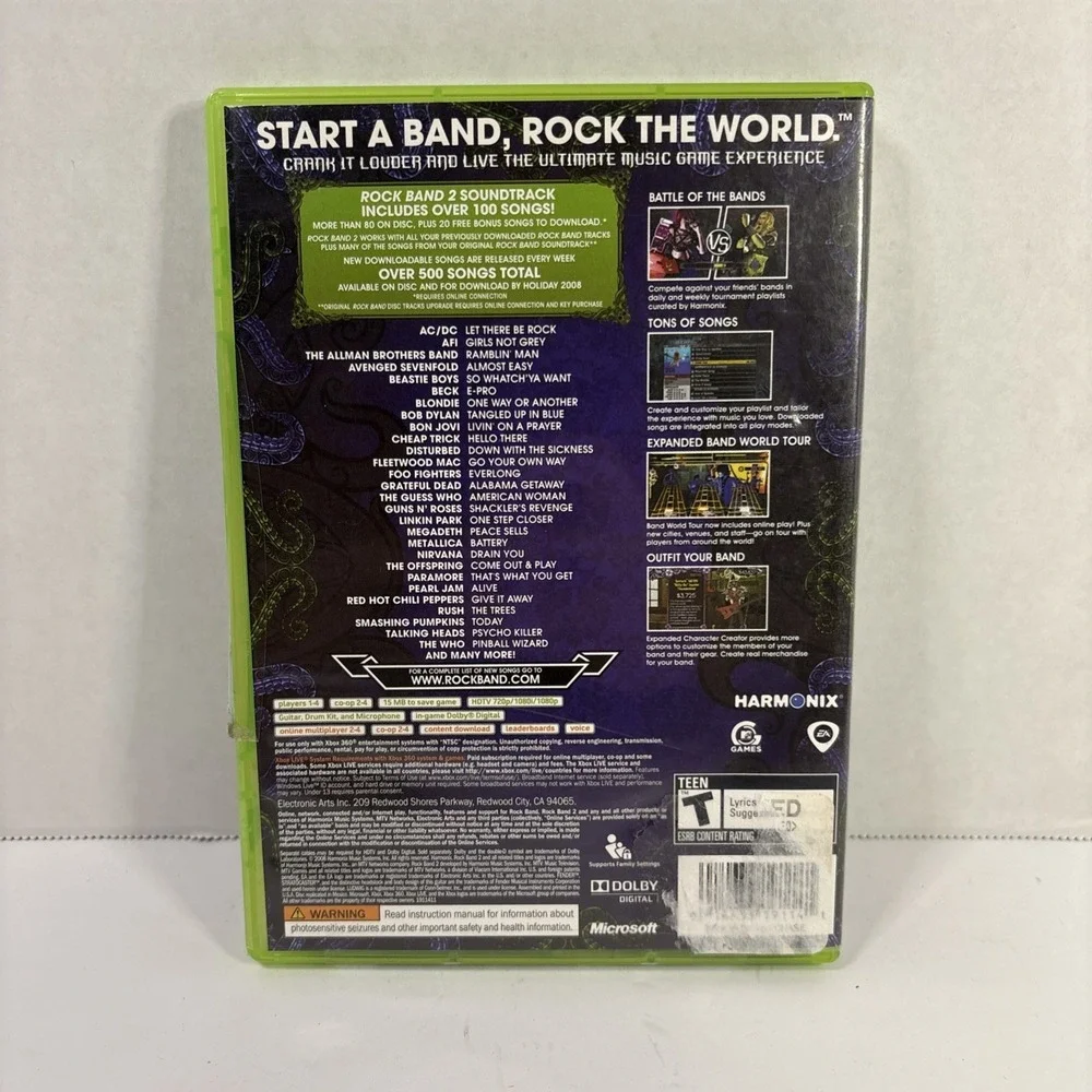 Rock Band 2 Xbox 360 Music Rhythm Game CIB Tested